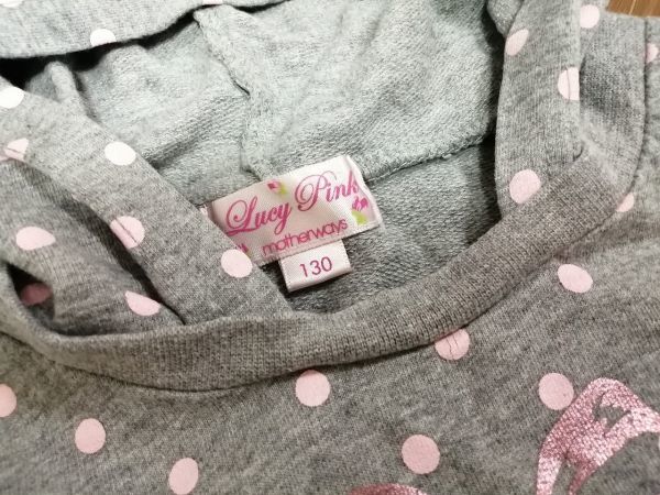 jjyk8-185 ■ Lucy Pink GAP KIDS ■ 女の子 キッズ ワンピース チュニック Tシャツ カットソー トップス 2点セット 130_画像5