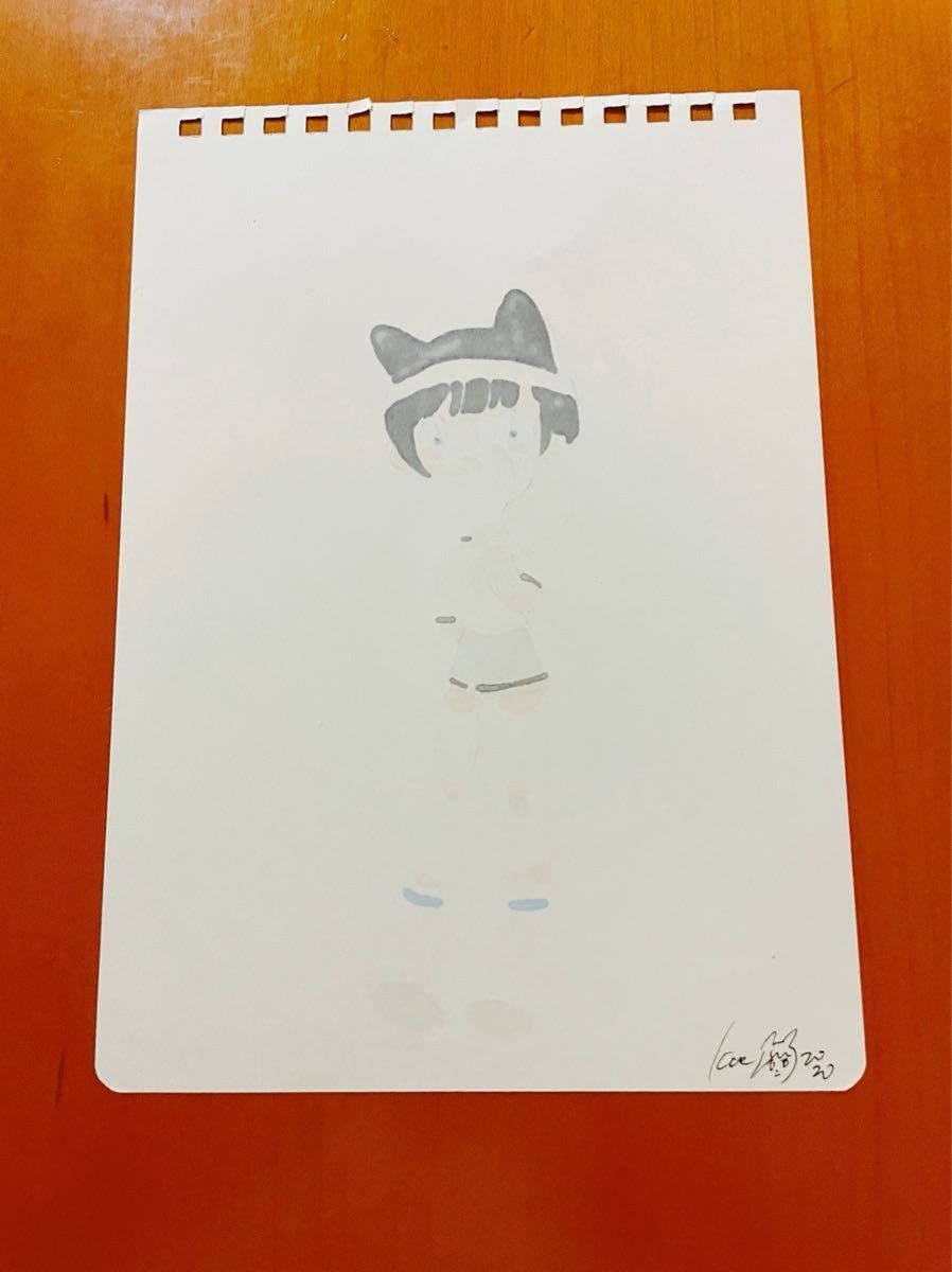 田中かえ 原画 サイン入り 額装済 イラストレーター ステッカー 田中かえ 原画 サイン入り 額装済 イラストレーター ステッカー