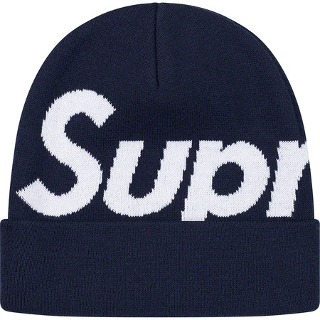 帽子 supreme 19AW big logo beanie navy