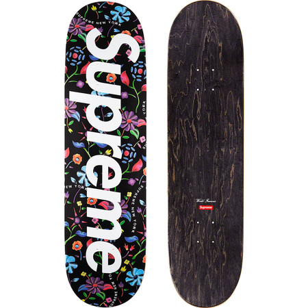supreme floral skateboard デッキ スケートボード black