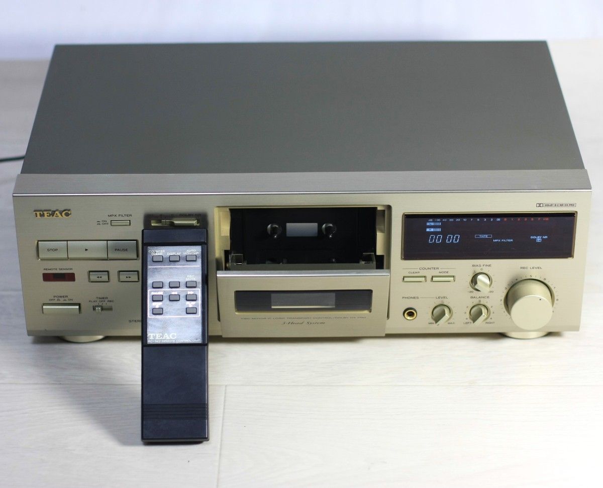 良品】TEAC 3ヘッドシングル カセットデッキ V-1050 リモコン 良品】TEAC 3ヘッドシングル カセットデッキ V-1050 リモコン