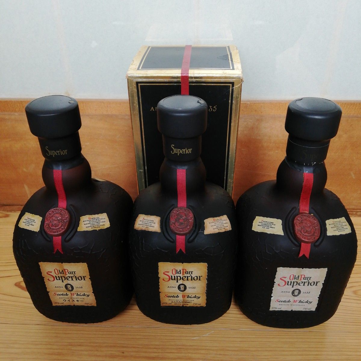 Old Parr Superior オールドパースーペリア 旧ボトル 3本セット Old Parr Superior オールドパースーペリア 旧ボトル 3本セット