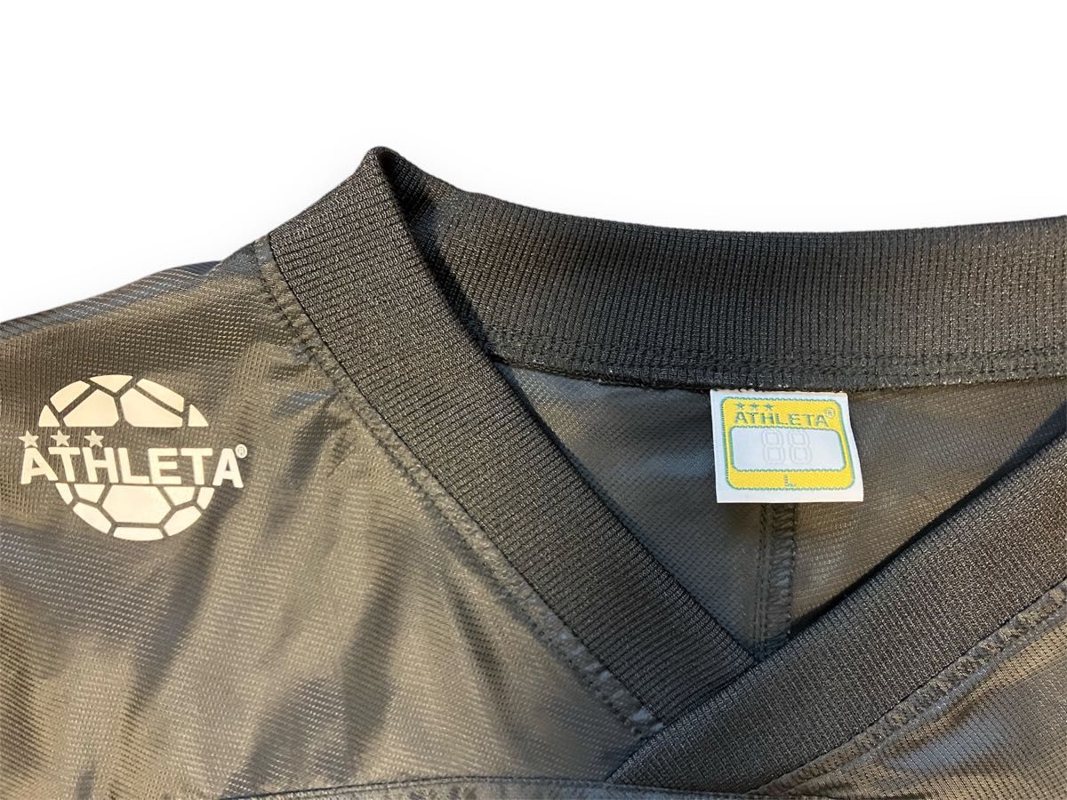 美品】ATHLETA/ピステ ウィンドブレーカー/黒/L/上下セット 美品】ATHLETA/ピステ ウィンドブレーカー/黒/L/上下セット