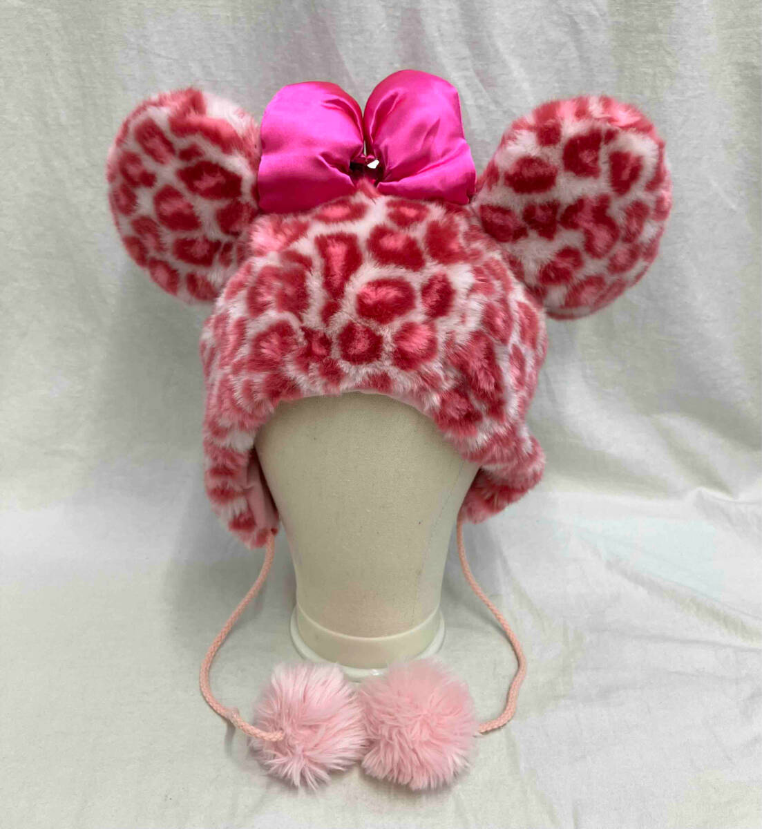 ディズニー ファンキャップ ミニー ヒョウ柄 ピンク ディズニー ファンキャップ ミニー ヒョウ柄 ピンク