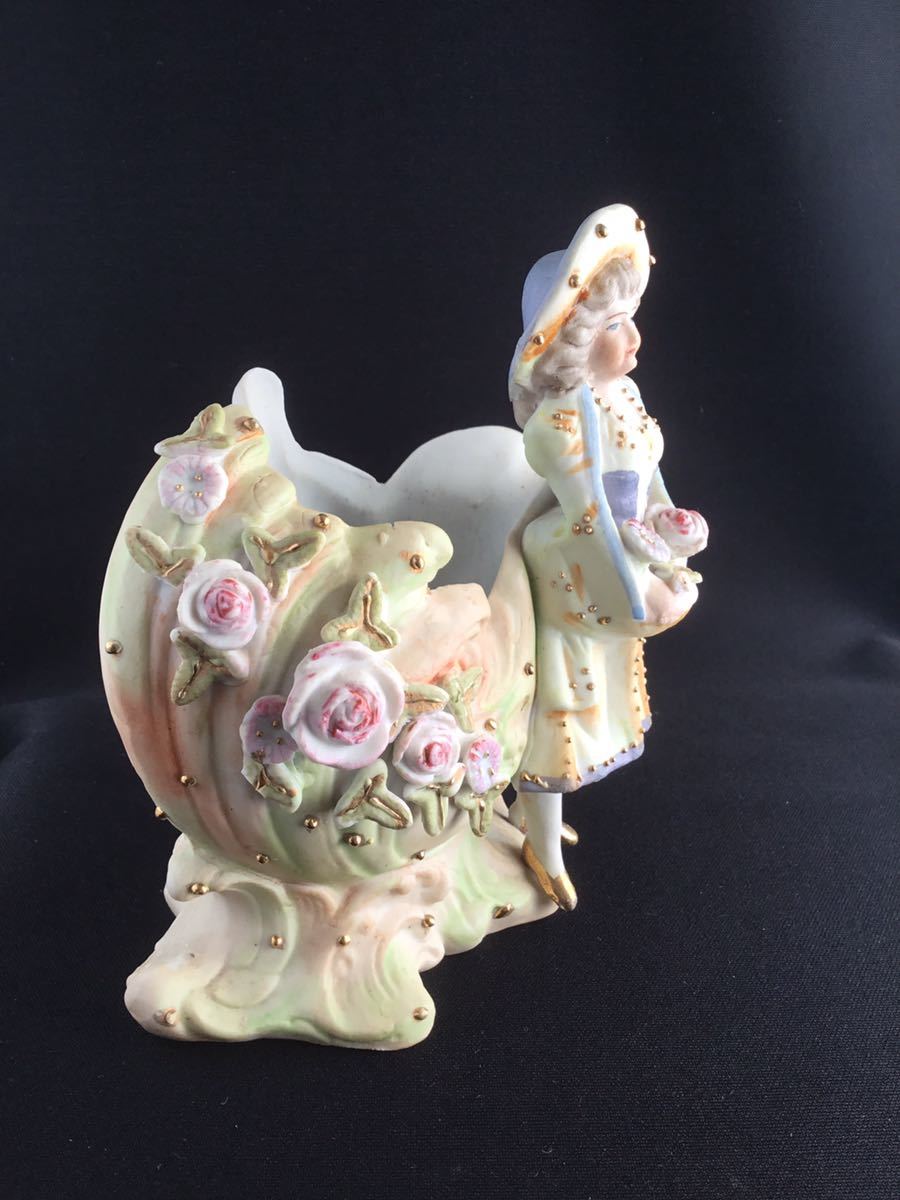  ornament * planter attaching figure -* porcelain doll * occupied Japan 