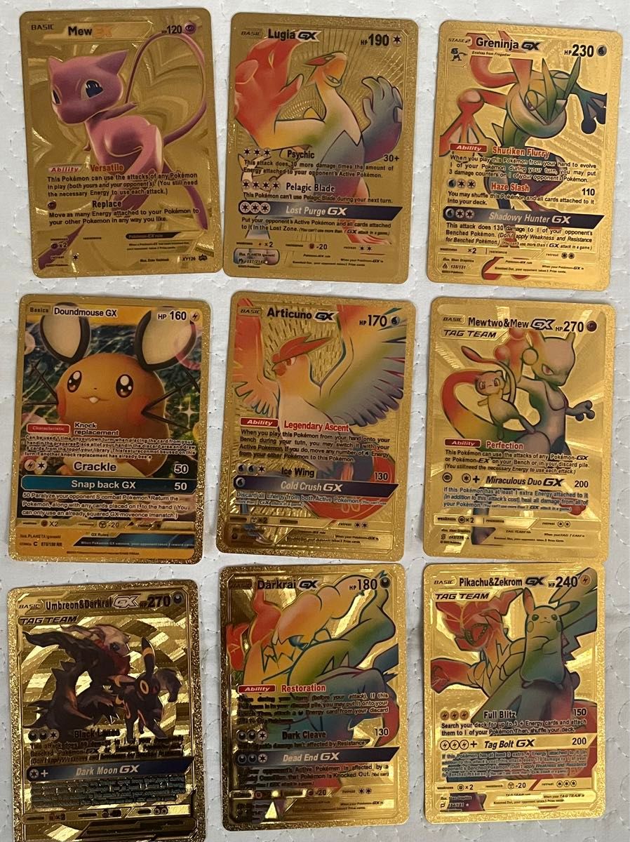 海外版ポケモンカード 金色カード ミュウ ミュウツー ルギア 海外版ポケモンカード 金色カード ミュウ ミュウツー ルギア