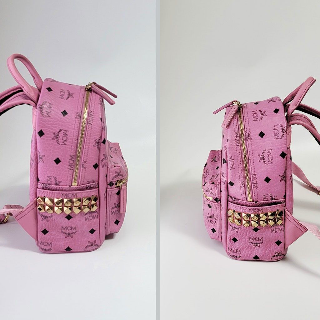 MCM ヴィセトス サイドスタッズ リュック スモール ソフトピンク MCM ヴィセトス サイドスタッズ リュック スモール ソフトピンク