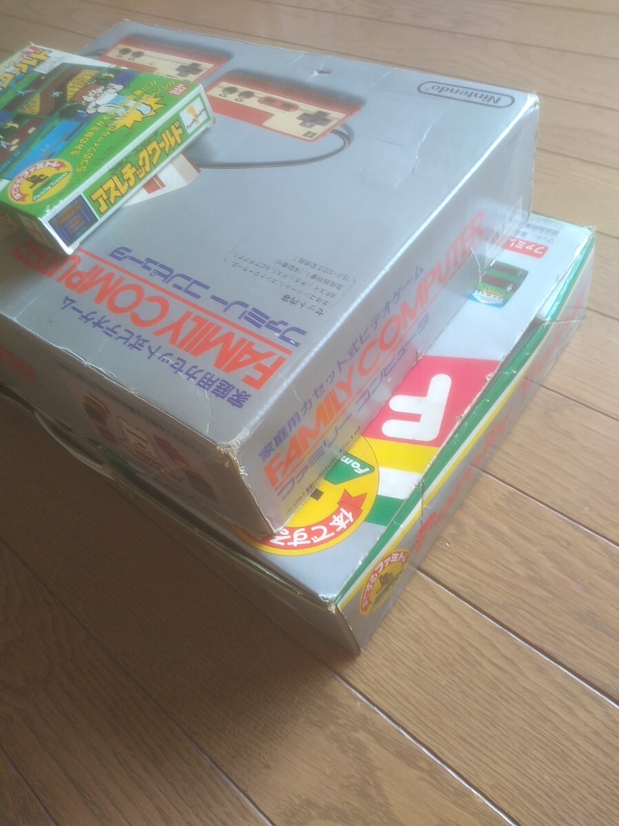  operation verification settled [ rare! rare one goods ] nintendo FC Famicom body + Bandai Family sweatshirt mat controller box attaching!* junk treatment 