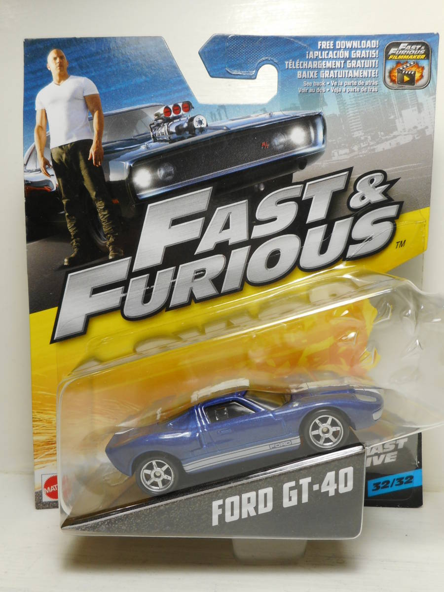 FAST & FURIOUS 1/55 ワイルドスピード FORD GT-40 フォード GT40 FAST & FURIOUS６ V8 未開封 レーシングストライプ _画像1