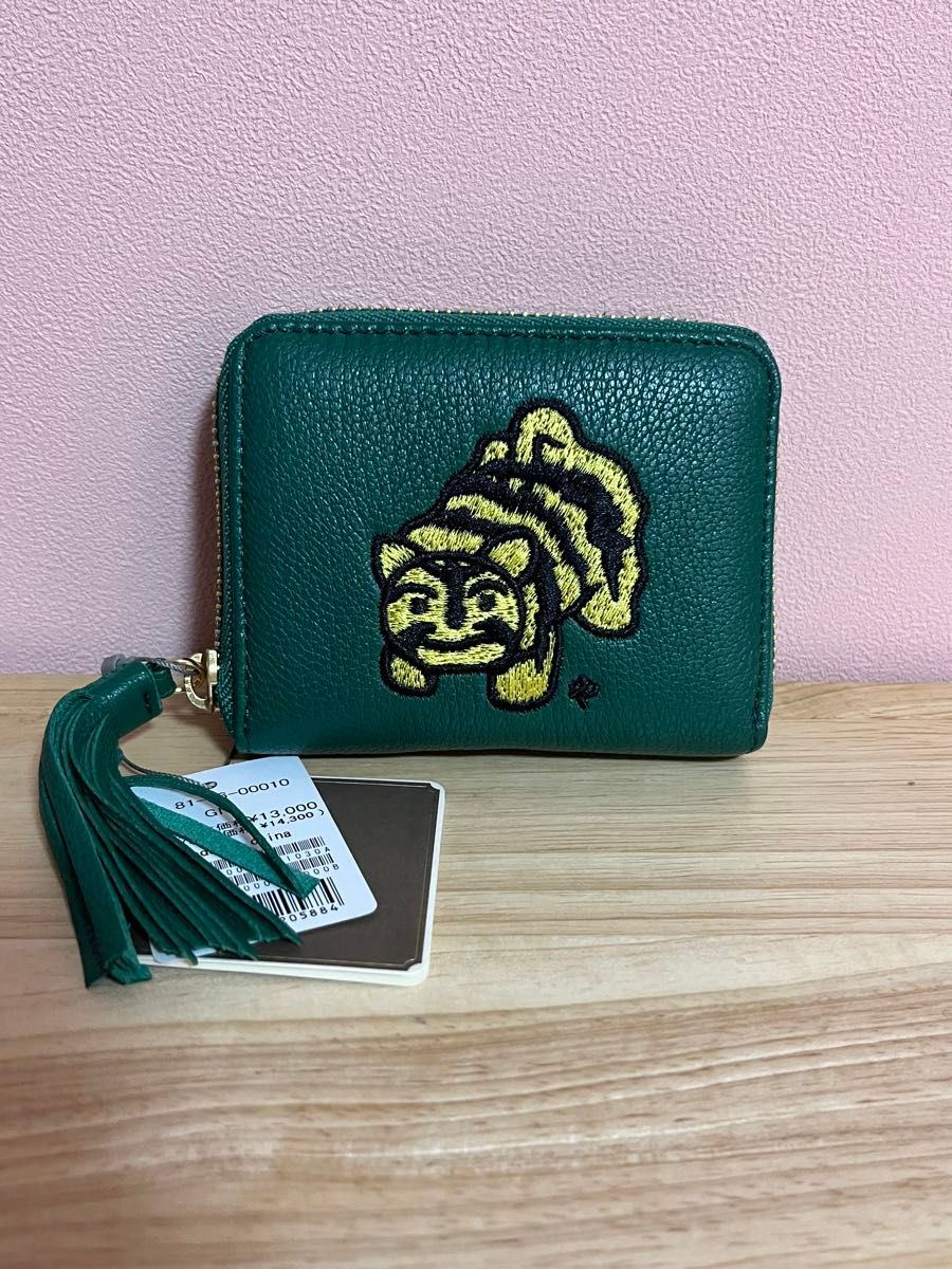 虎屋ういろ×perche(ペルケ)×earジャバラ折り財布 グリーン 虎屋ういろ×perche(ペルケ)×earジャバラ折り財布 グリーン