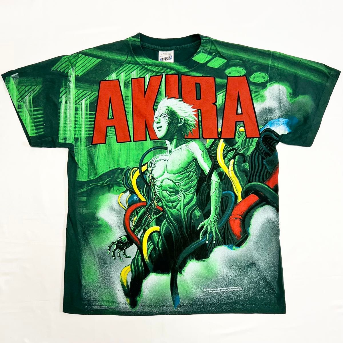 USA製 アニメ Tシャツ AKIRA アキラ 島鉄雄 金田 OVP 緑 古着 L USA製 アニメ Tシャツ AKIRA アキラ 島鉄雄 金田 OVP 緑 古着 L