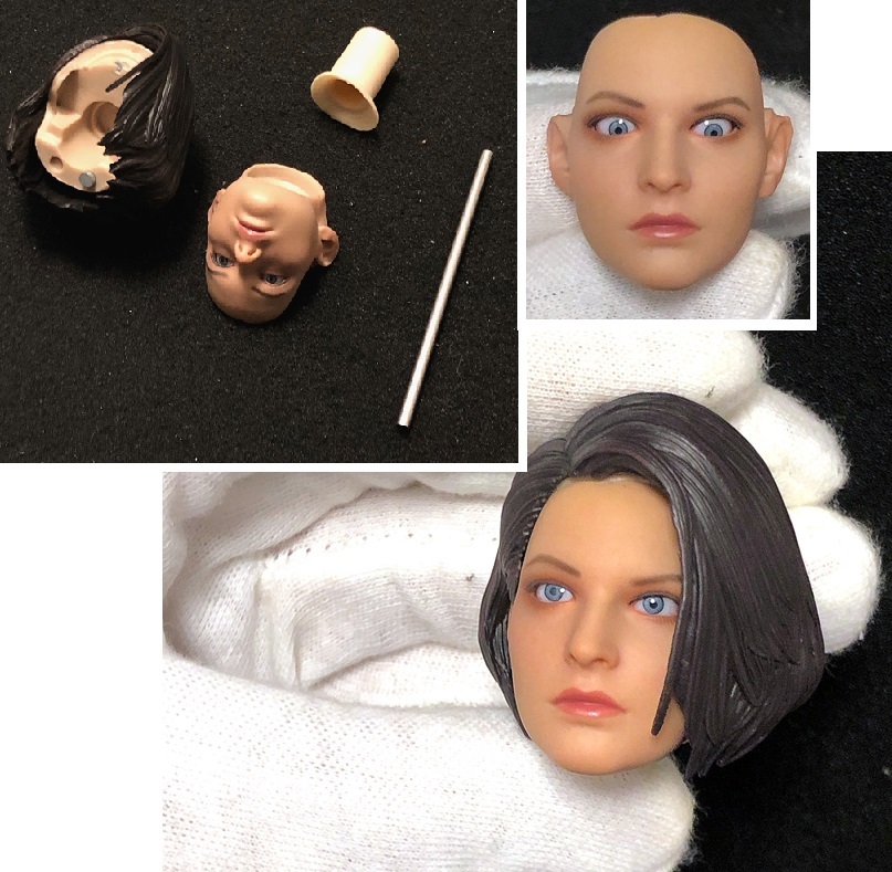 送料無料) 1/6 眼球可動 女性 ヘッド ジル 似 バイオハザード 送料無料) 1/6 眼球可動 女性 ヘッド ジル 似 バイオハザード