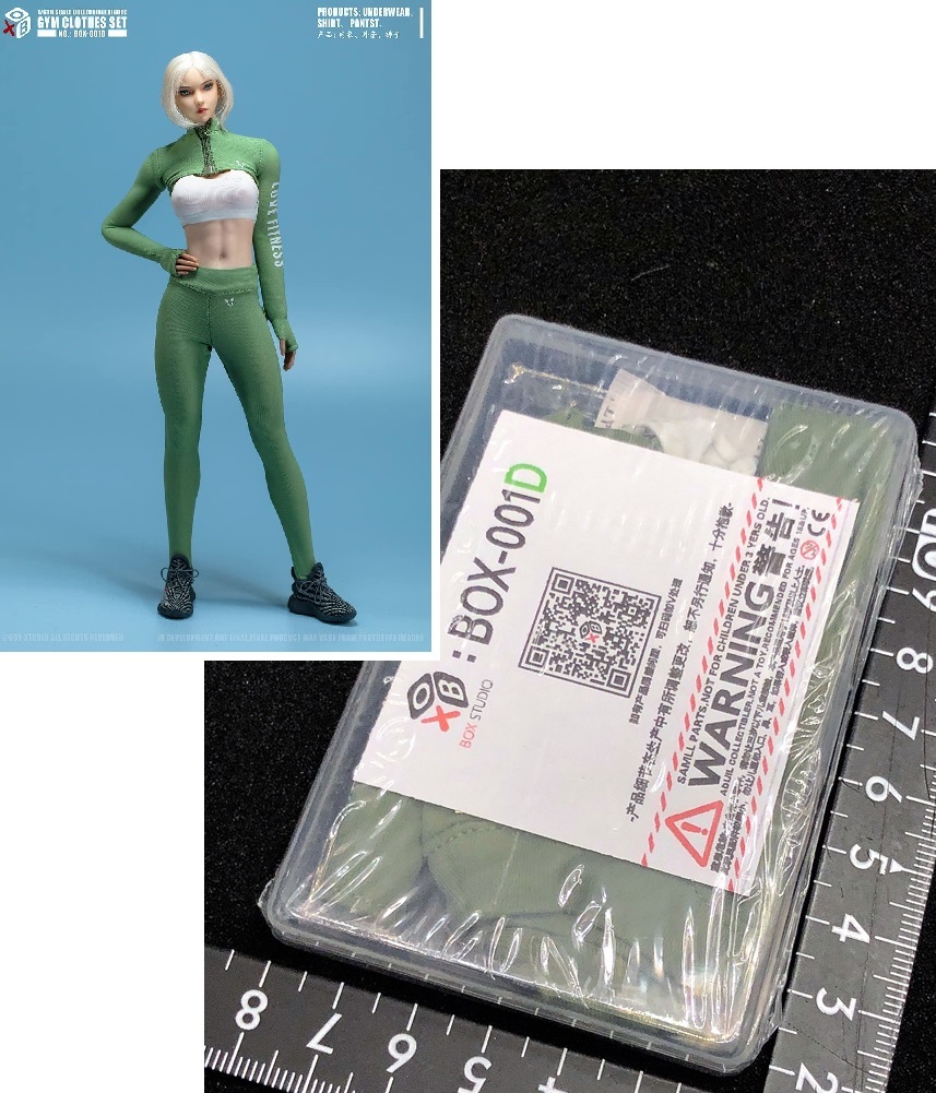 在庫1)緑 1/6 スポーツウェア 女性 BOX STUDIO 服 (検 DAMTOYS VERYCOOL TBleague phicen ホットトイズ JIAOUDOLL フィギュア