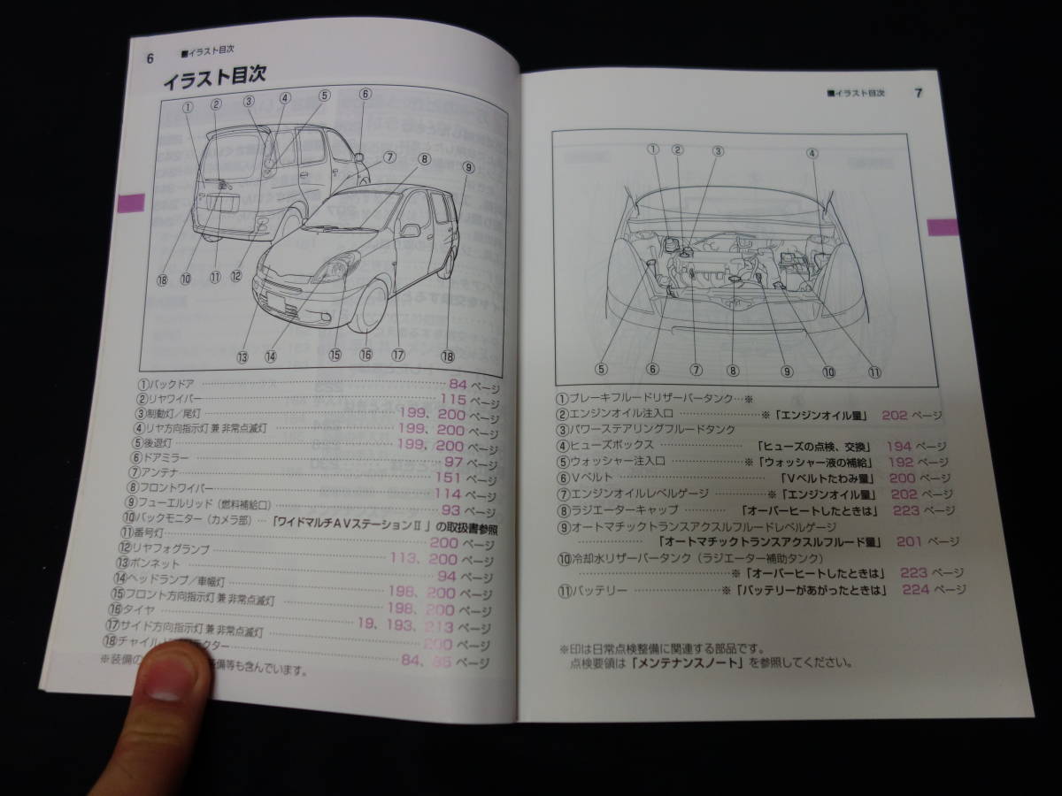 【￥600 即決】トヨタ ファンカーゴ NCP20 / NCP21 / NCP25型 取扱説明書 2000年【当時もの】_画像4