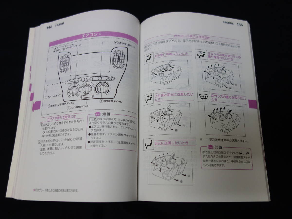 【￥600 即決】トヨタ ファンカーゴ NCP20 / NCP21 / NCP25型 取扱説明書 2000年【当時もの】_画像9