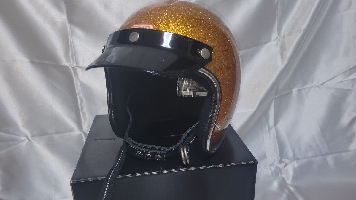 TT&CO ギンギラセブンティーズ オレンジ ジェットヘルメット 500 TT&CO ギンギラセブンティーズ オレンジ ジェットヘルメット 500