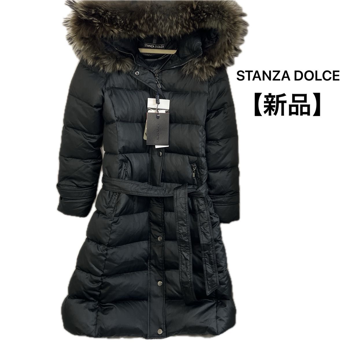★新品★STANZA DOLCE スタンザドルチェ ダウンコート ロングコート ブラック アウター ダウンジャケット ベルト ★新品★STANZA DOLCE スタンザドルチェ ダウンコート ロングコート ブラック アウター ダウンジャケット ベルト