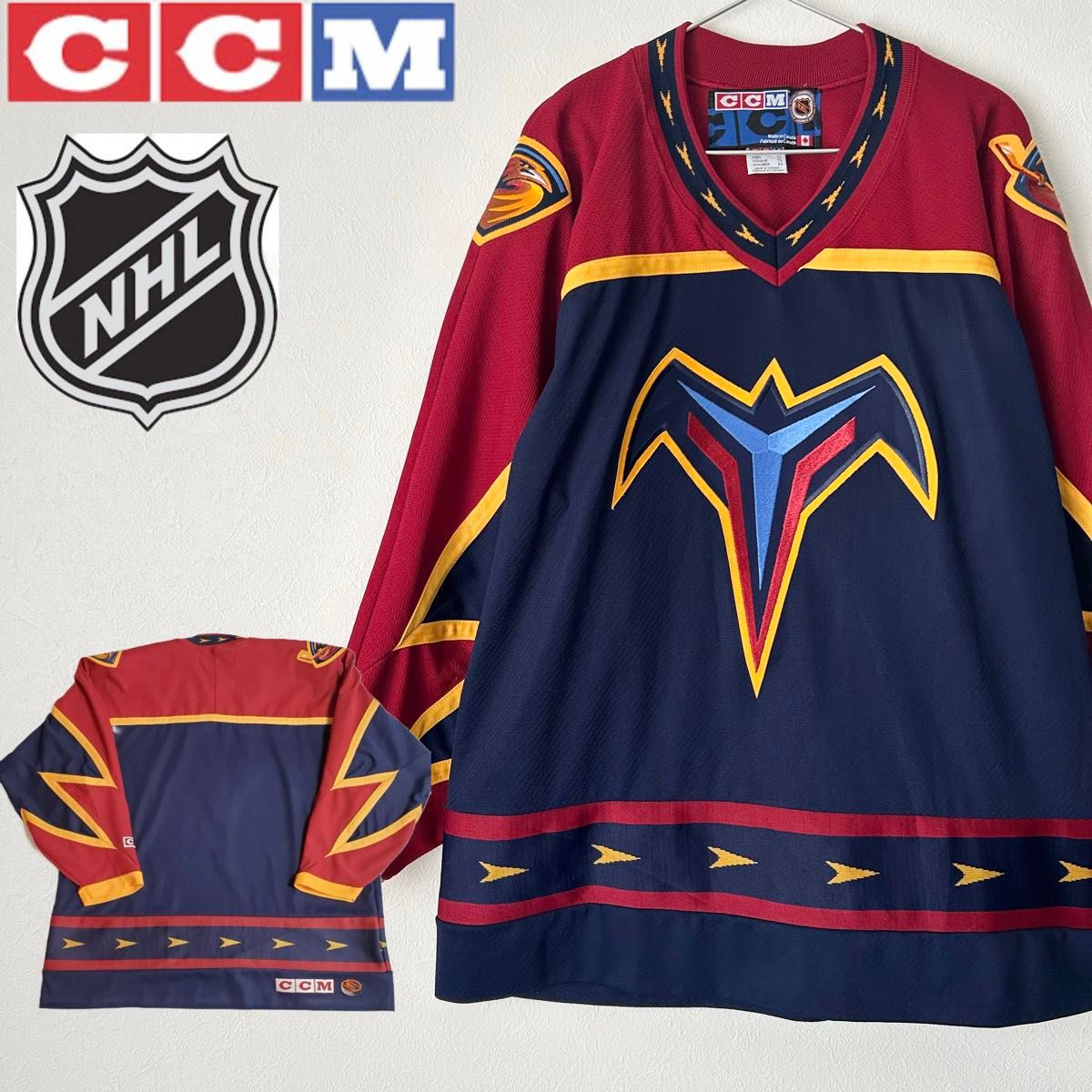 NHL×CCM】未使用/美品 スラッシャーズホッケーユニフォーム NHL×CCM】未使用/美品 スラッシャーズホッケーユニフォーム