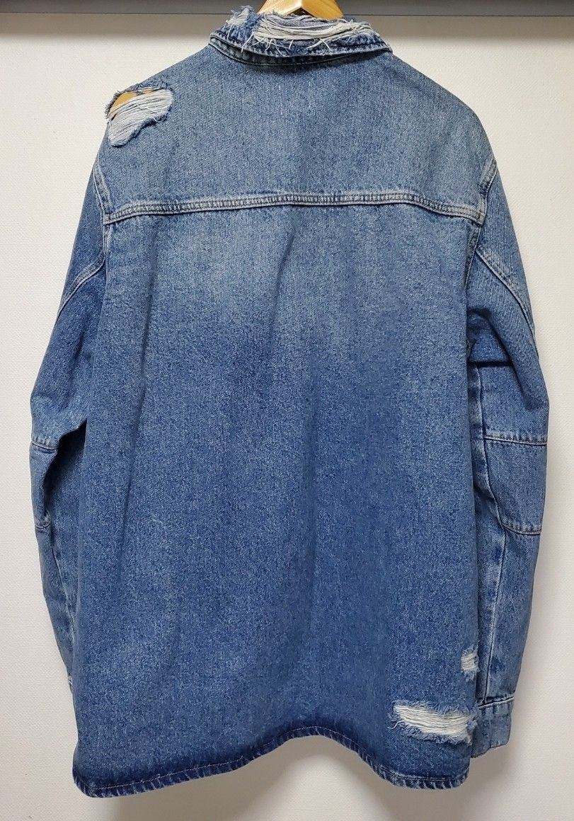 ザラ デニムシャツ ジャケット ダメージ加工 XLサイズ ZARA ザラ デニムシャツ ジャケット ダメージ加工 XLサイズ ZARA