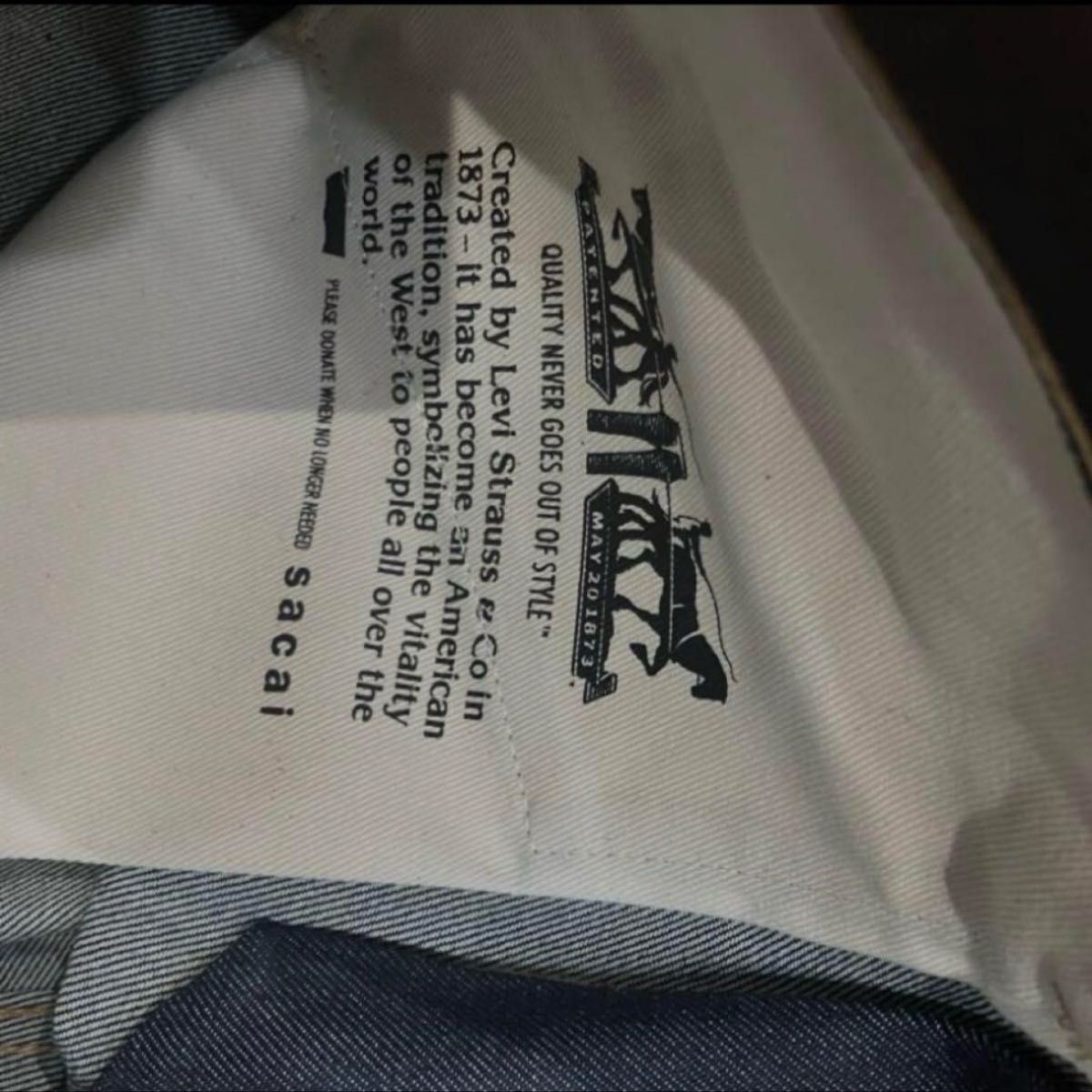 Sacai Levis サカイ リーバイス コラボ デニム リジッド サイズM Sacai Levis サカイ リーバイス コラボ デニム リジッド サイズM