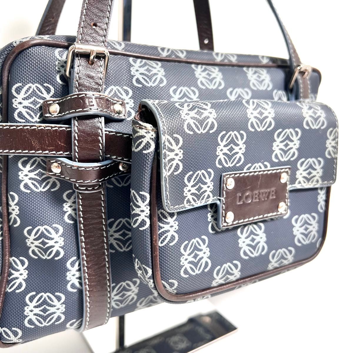 価格相談可能】希少 LOEWE ロエベ ミニボストン リピート柄 価格相談可能】希少 LOEWE ロエベ ミニボストン リピート柄