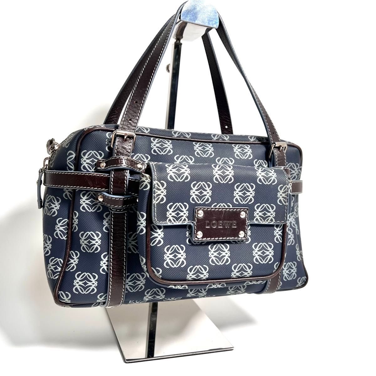 価格相談可能】希少 LOEWE ロエベ ミニボストン リピート柄 価格相談可能】希少 LOEWE ロエベ ミニボストン リピート柄