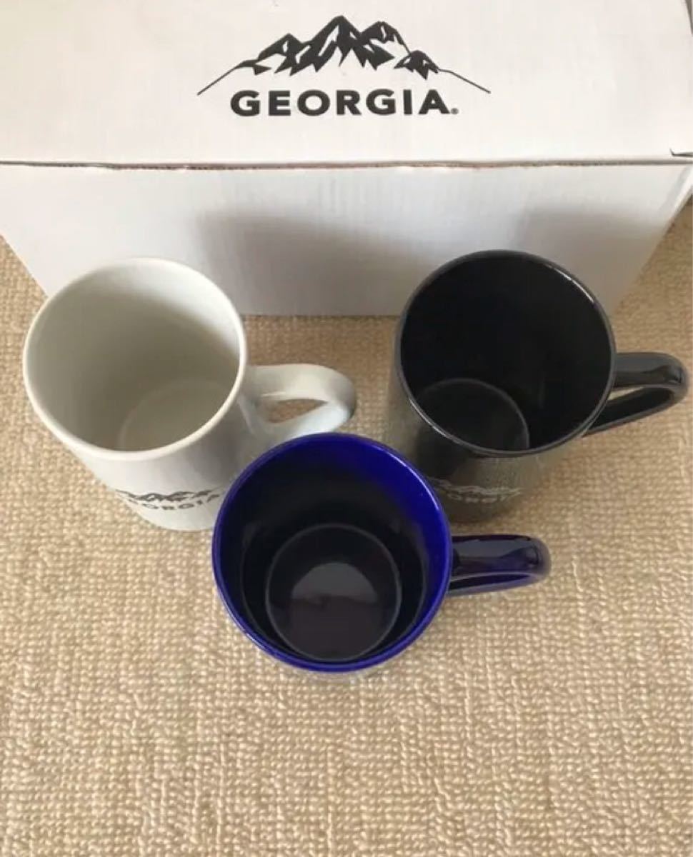 未使用品　非売品 GEORGIA オリジナルコーヒーカップ3色セット