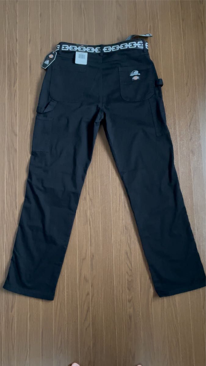 【送料無料】Dickies ×Lurking Classコラボ ブラック ペインターパンツ 新品紙タグ付き ベルト付き 正規品