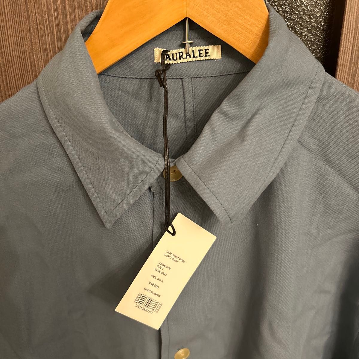 24SS AURALEE HARD TWIST WOOL DOBBY SHIRT オーラリー ウール 24SS AURALEE HARD TWIST WOOL DOBBY SHIRT オーラリー ウール