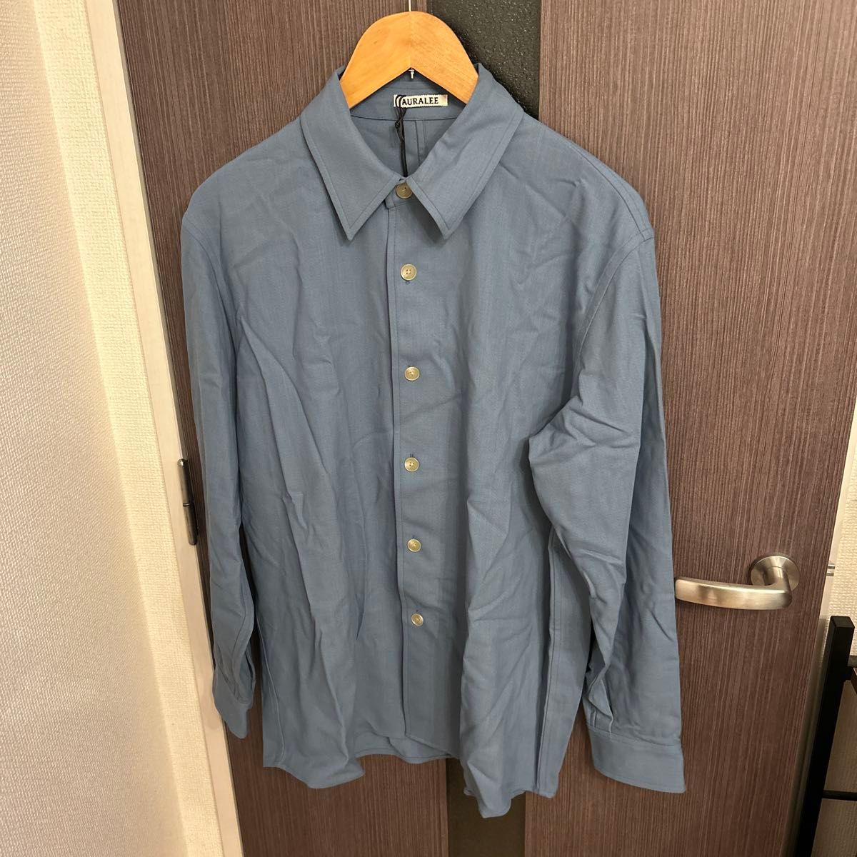 24SS AURALEE HARD TWIST WOOL DOBBY SHIRT オーラリー ウール 24SS AURALEE HARD TWIST WOOL DOBBY SHIRT オーラリー ウール