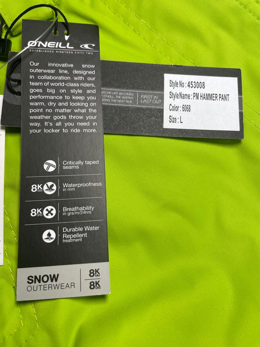 新品 タグ付き スノーボードパンツ オニール O'NEILL スノボー 新品 タグ付き スノーボードパンツ オニール O'NEILL スノボー