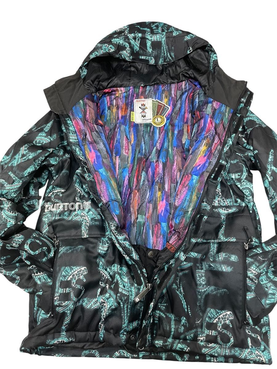 美品 BURTON バートン スノーボードウェア マトリックス柄 裏地 美品 BURTON バートン スノーボードウェア マトリックス柄 裏地
