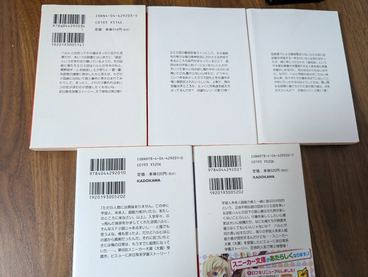涼宮ハルヒの憂鬱 小説セット5冊 谷川流 涼宮ハルヒの憂鬱 小説セット5冊 谷川流