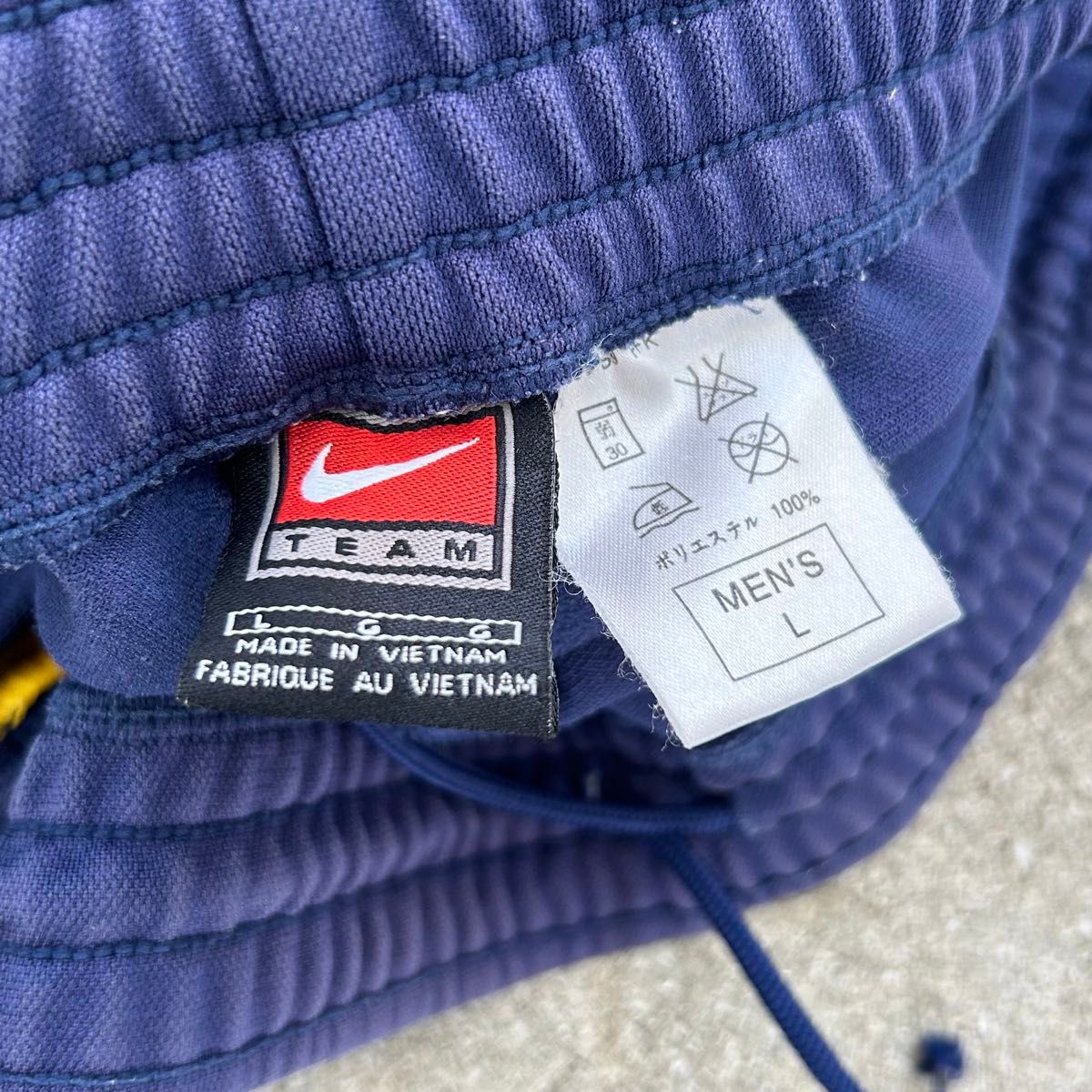 90s Nike ネイビー イエロー サイドボタン トラックパンツ 90s Nike ネイビー イエロー サイドボタン トラックパンツ