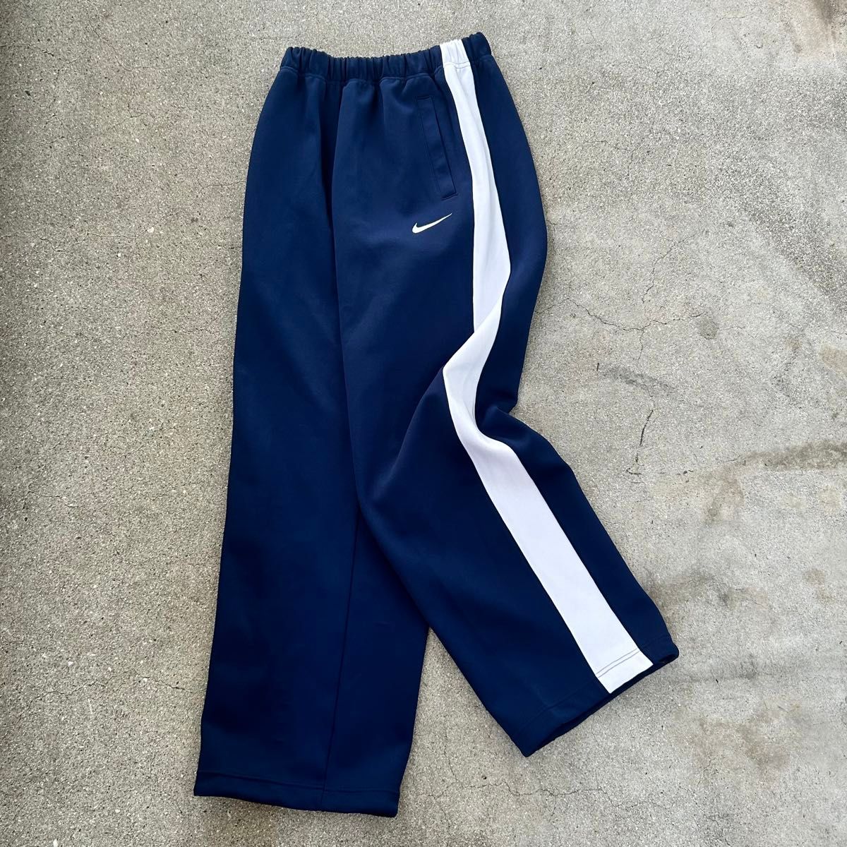 格安新品  Nike 90s ネイビー 銀タグ パンツ ストライプ トラックパンツ ナイキ