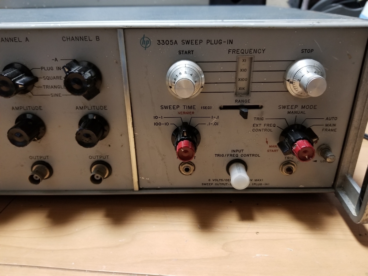 HP 3300A Function Generator/3302A SWEEP PLUG IN ジャンク