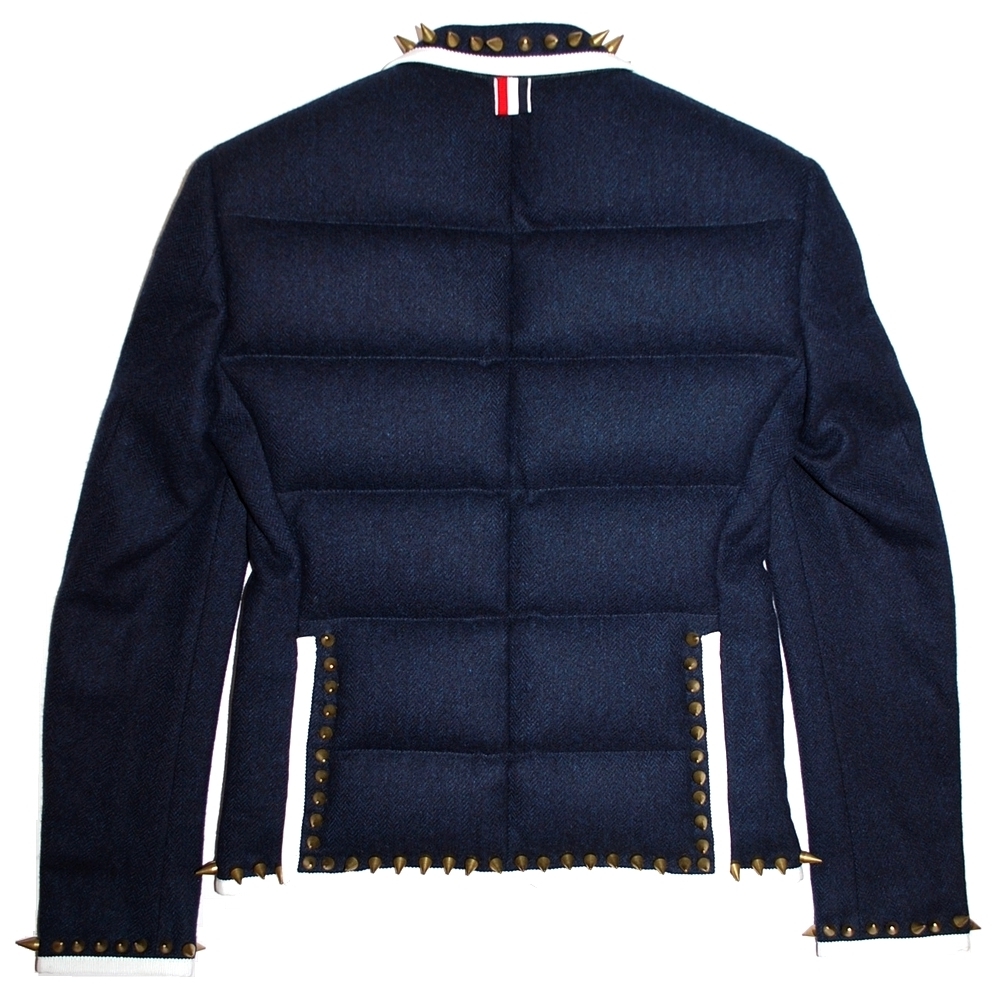 超激レア★パンク季 スタッズ ダウン ジャケット トムブラウン THOM BROWNE MONCLER GAMME BLEUモンクレール  ガムブルーStudded Studs 00 0