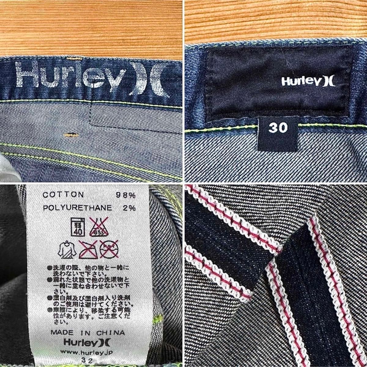 Hurley ハーレー 赤耳 セルビッジ ストレッチデニムパンツ Hurley ハーレー 赤耳 セルビッジ ストレッチデニムパンツ