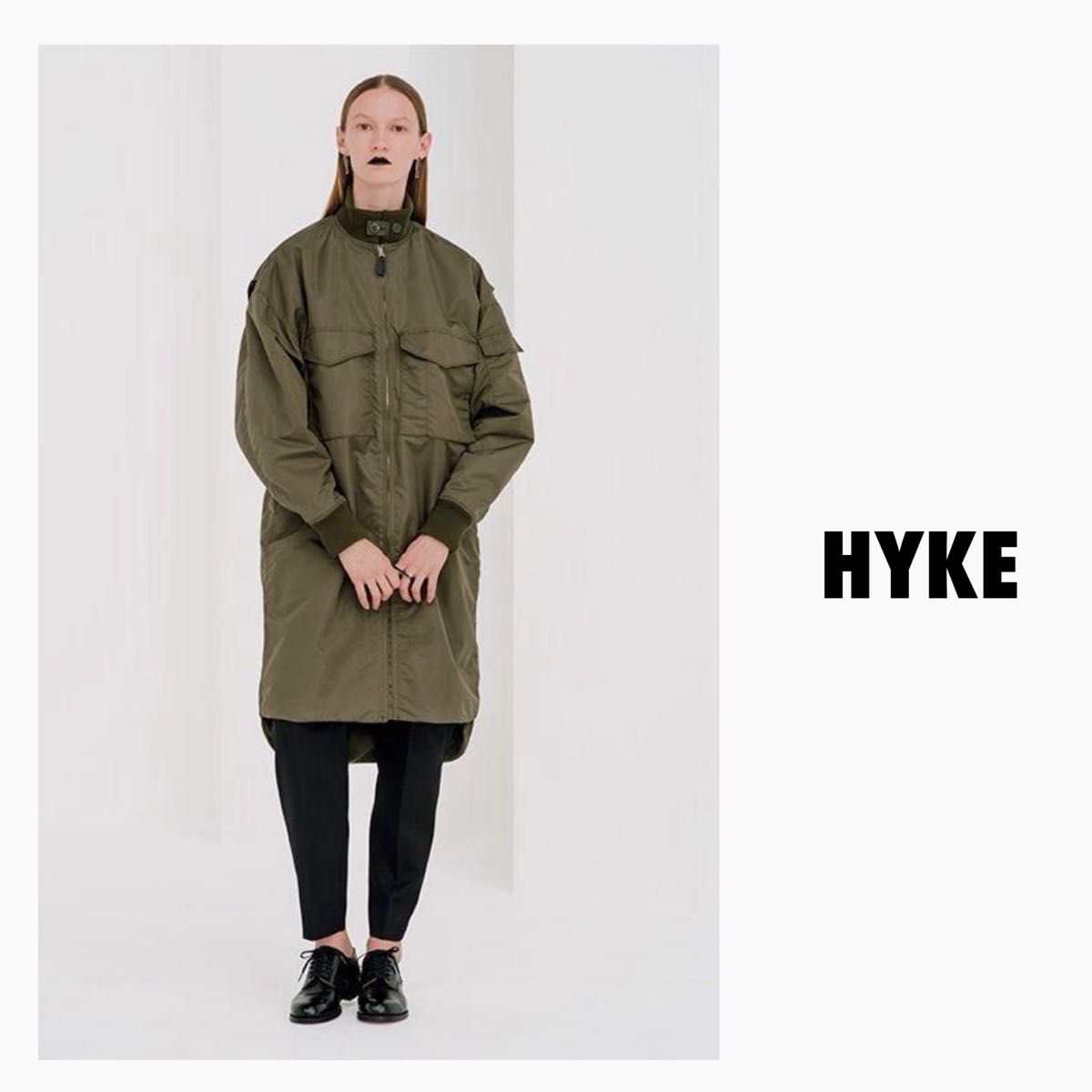 HYKE ハイク MA-1ミリタリーウェップロングジャケット|Yahoo HYKE ハイク MA-1ミリタリーウェップロングジャケット|Yahoo