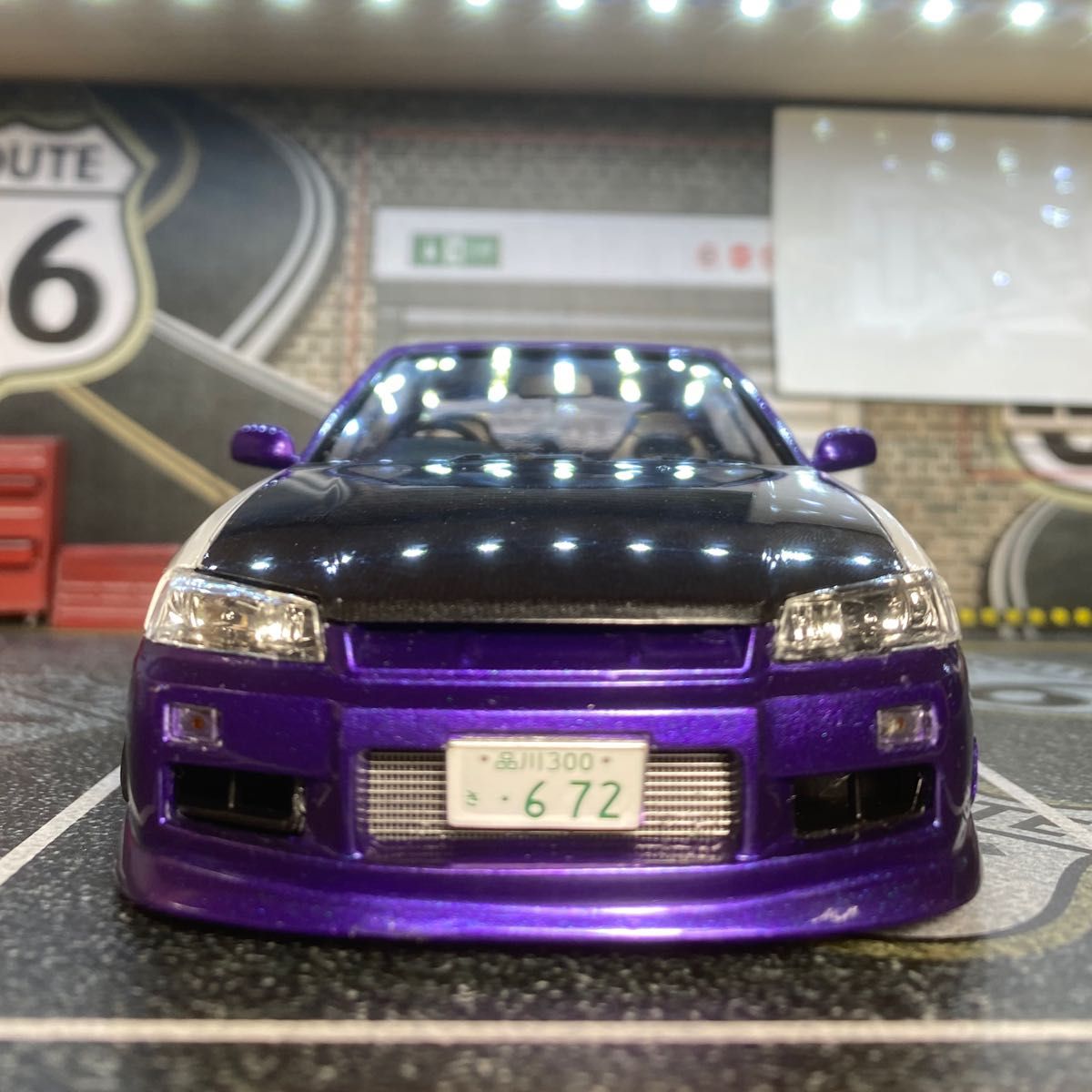 プラモデル完成品 アオシマ 1/24 ER34 スカイライン25GT-X プラモデル完成品 アオシマ 1/24 ER34 スカイライン25GT-X