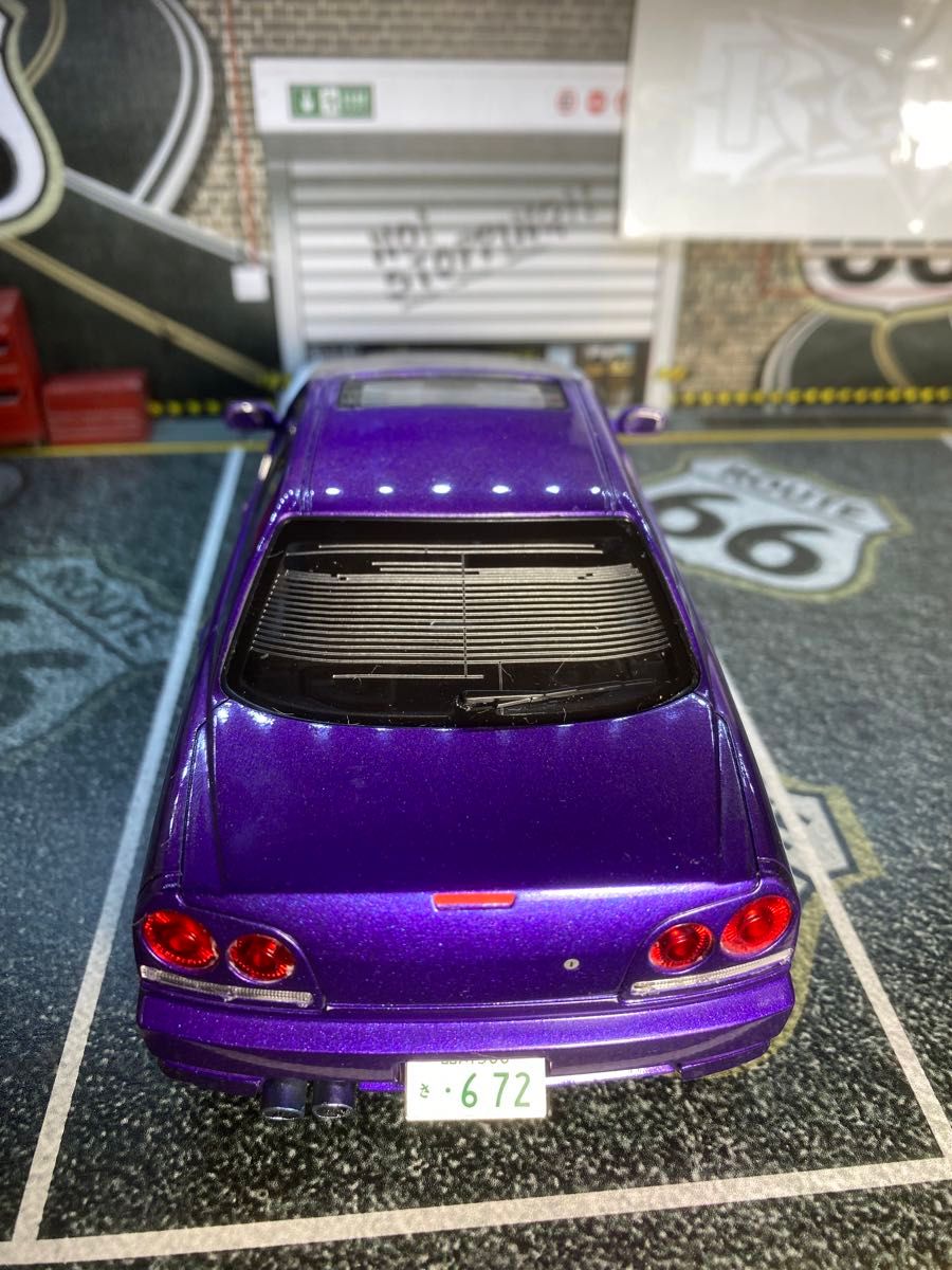 プラモデル完成品 アオシマ 1/24 ER34 スカイライン25GT-X プラモデル完成品 アオシマ 1/24 ER34 スカイライン25GT-X