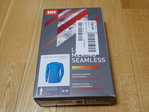 ☆新品 Helly Hansen ヘリーハンセン LIFA Merino Seamless Base Layer Top US-M ☆_画像3
