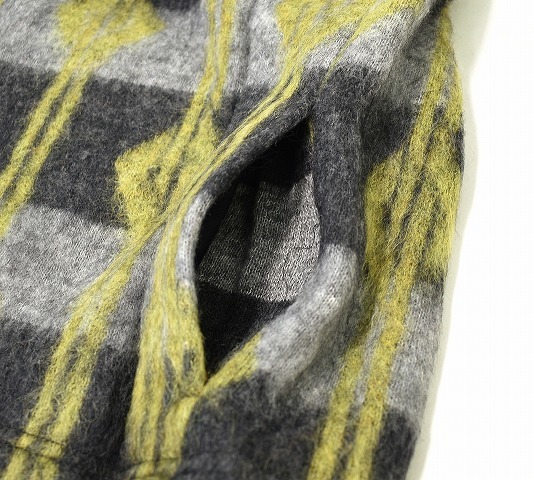 FAR EASTERN ENTHUSIAST ファー イースタン エンスージアスト DUMBSAINT MOHAIR CARDIGAN モヘアカーディガン MUSTARD×PT 総柄 F.E.E S_画像4