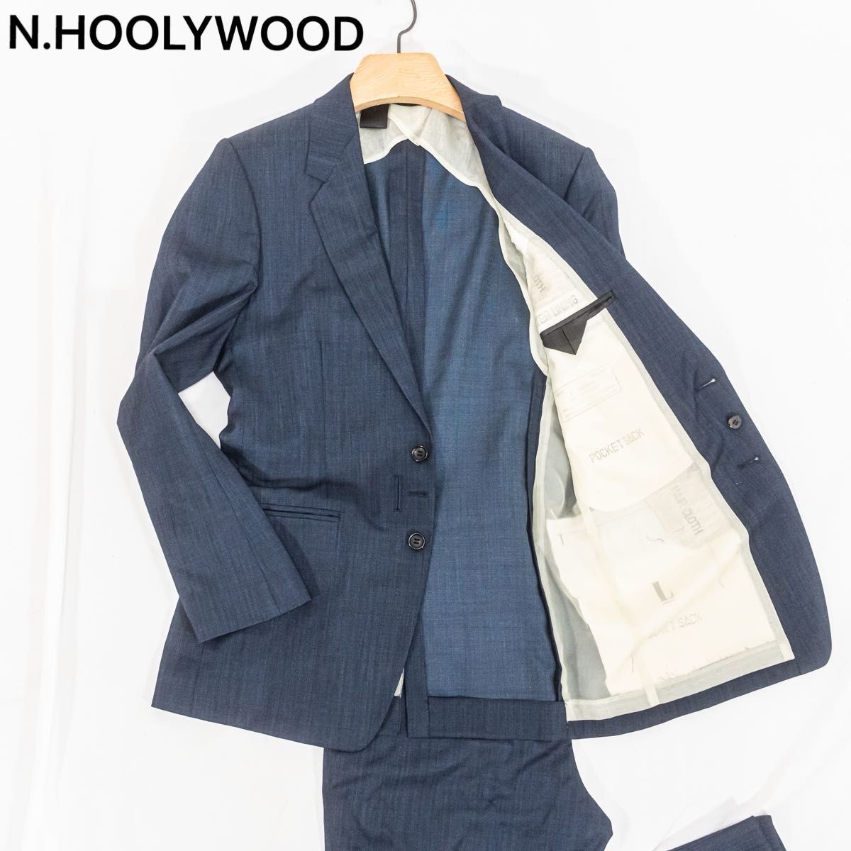 美品 N HOOLYWOOD エヌハリウッド セットアップ スーツ シルク 美品 N HOOLYWOOD エヌハリウッド セットアップ スーツ シルク