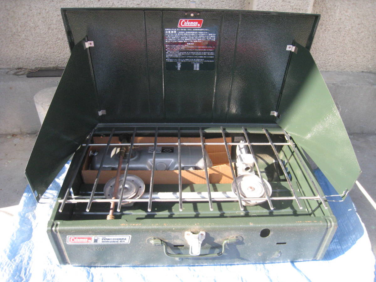 バーベキュー用　コンロ＆スタンド　Coleman　THE POWER HOOSE Unleaded 414 キャンプ　アウトドア用品_画像3