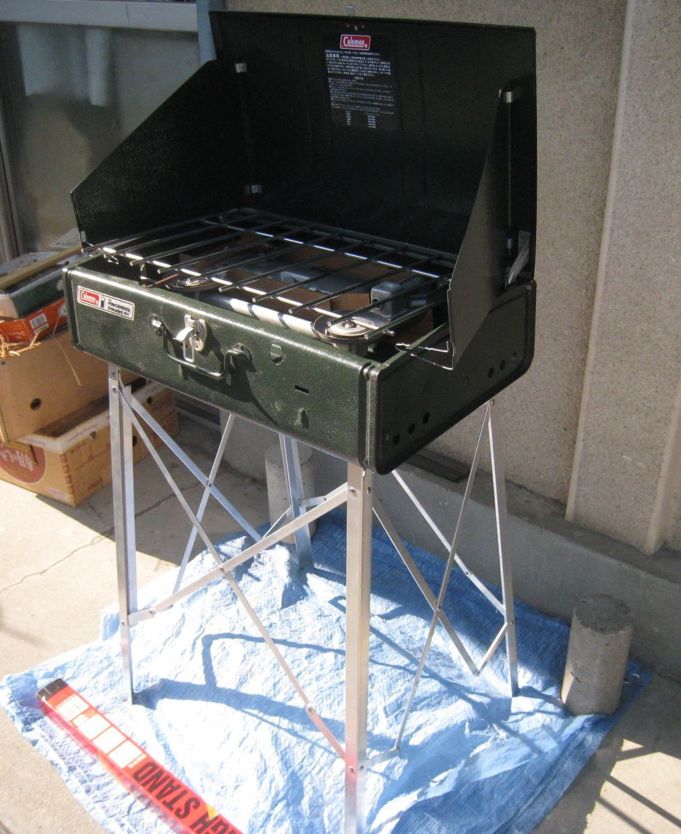 バーベキュー用　コンロ＆スタンド　Coleman　THE POWER HOOSE Unleaded 414 キャンプ　アウトドア用品_画像7