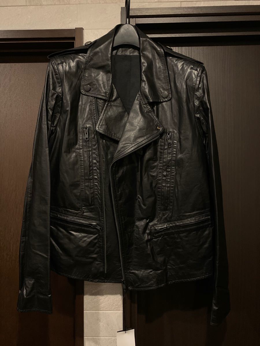 【新品】Ann Demeulemeester 18SSレザーライダースジャケット