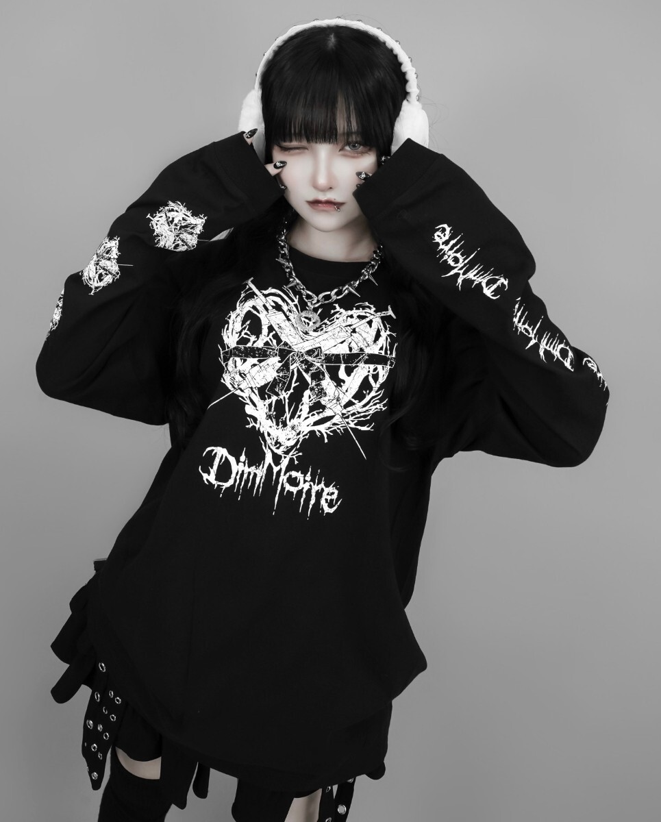 正規品 新品 Sickness ロンT【Black】 DimMoire ディムモアール 正規品 新品 Sickness ロンT【Black】 DimMoire ディムモアール