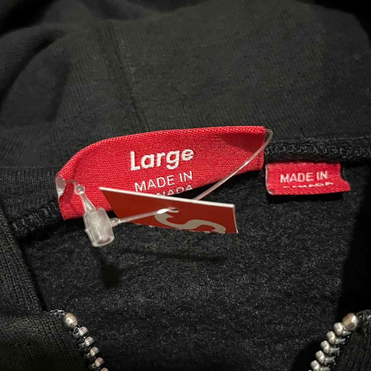 新品L/Supreme S Logo Zip Up Hooded Sweatshirt Black 新品L/Supreme S Logo Zip Up Hooded Sweatshirt Black