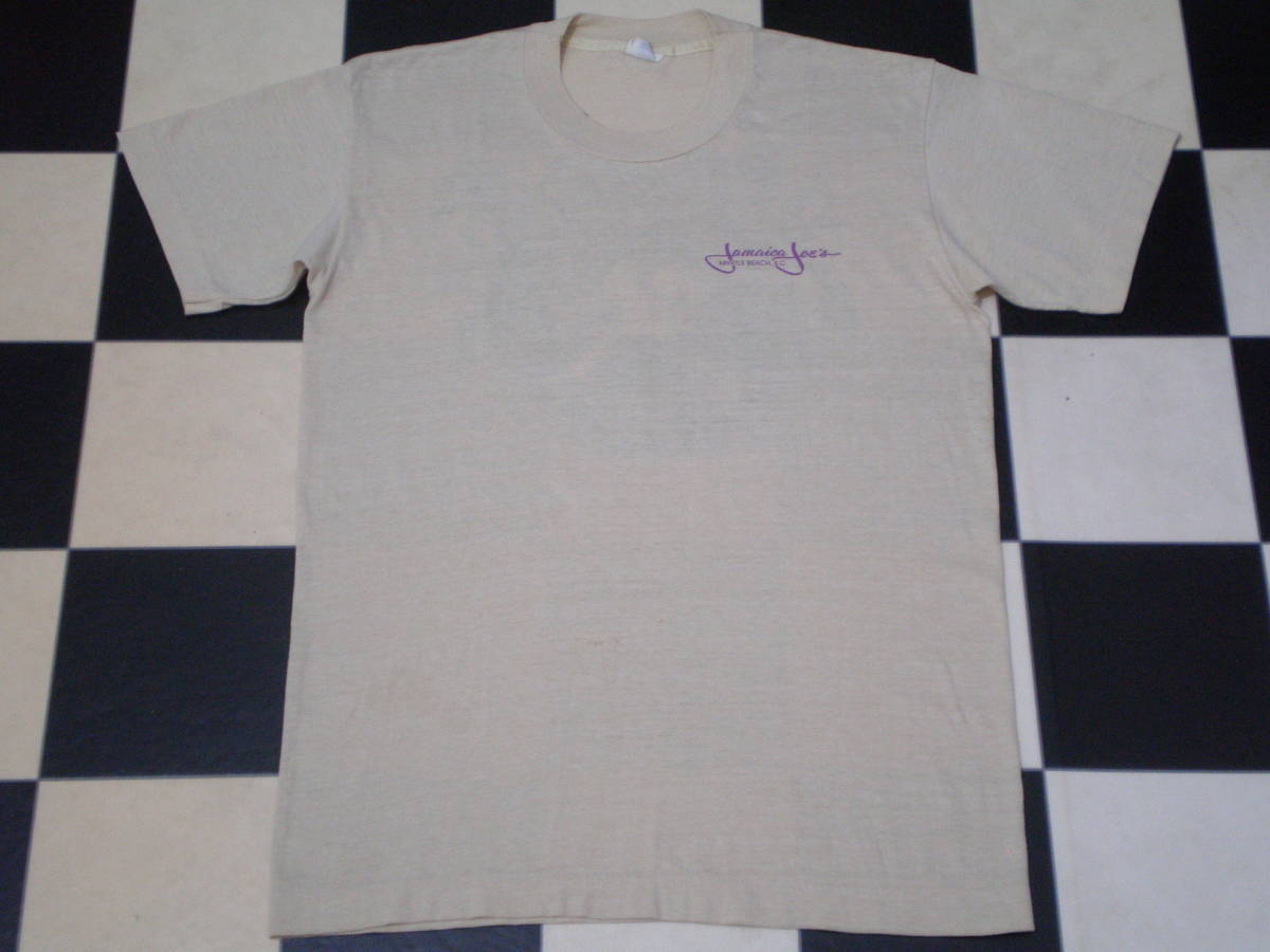 80s JAMAICA JOE'S MYRTLE BEACH.S.C. Tシャツ size L (size S~size M位) 80年代 USA製 マートルビーチ OLD VINTAGE US古着 トップスの画像1